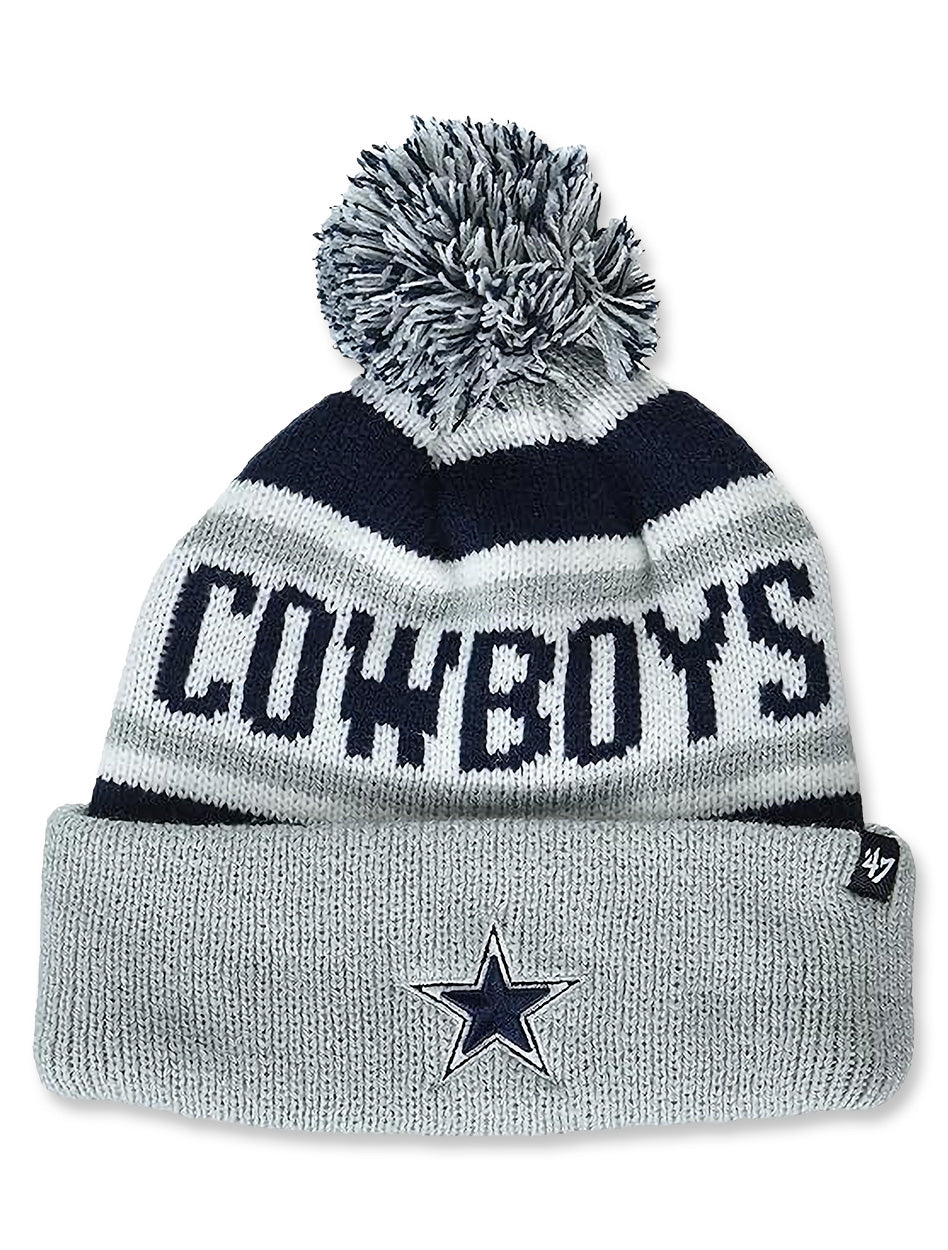 Dallas Cowboys "Hangtime" YOUTH Cuff Knit Pom Pom Beanie