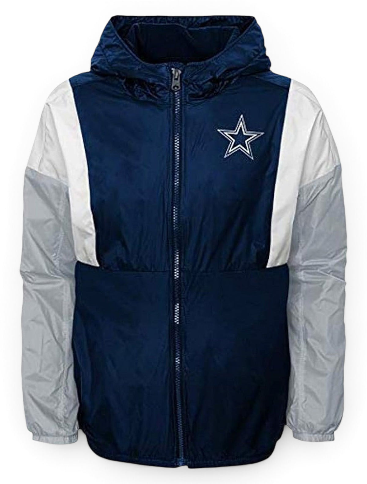 Dallas Cowboys Stadium Color Blocked YOUTH Wind Breaker – Front view