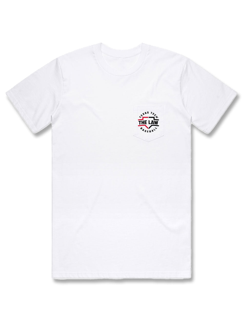 Texas Tech "Dan Law Distance" Baseball Pocket T-Shirt