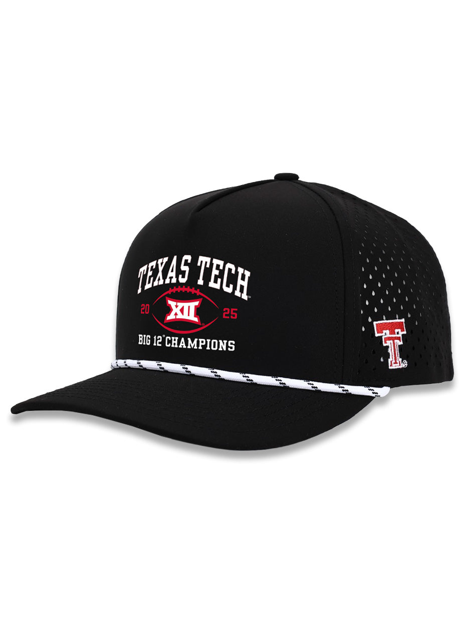 Texas Tech Big 12 CHAMPS - Rope HAT- Black