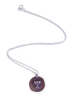 DaynaU Texas Tech Double T Antique Coin Necklace – Front view