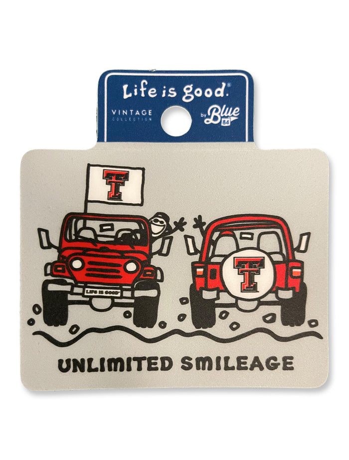 Texas Tech Life is Good "Jake Smilage" Decal