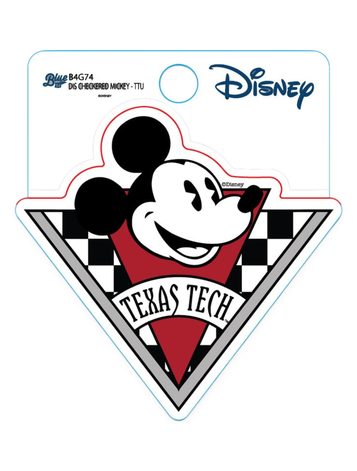 Disney x Red Raider Outfitter Texas Tech "Checkered Mickey" Decal – Front view