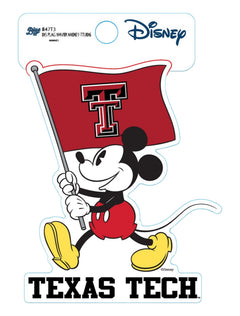 Disney x Red Raider Outfitter Texas Tech "Flag Waver Mickey" Decal – Front view