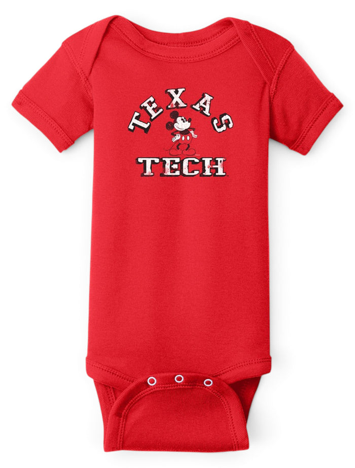 Disney x Red Raider Outfitter Texas Tech "Man Cave" INFANT Onesie – Front view