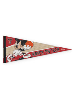 Disney x Red Raider Outfitter Texas Tech Mickey "Basketball Player" Pennant – Front view