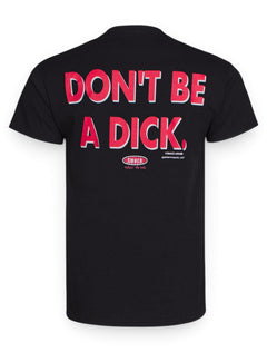 Don't Be A Dick Black T-Shirt - Texas Tech – Back view