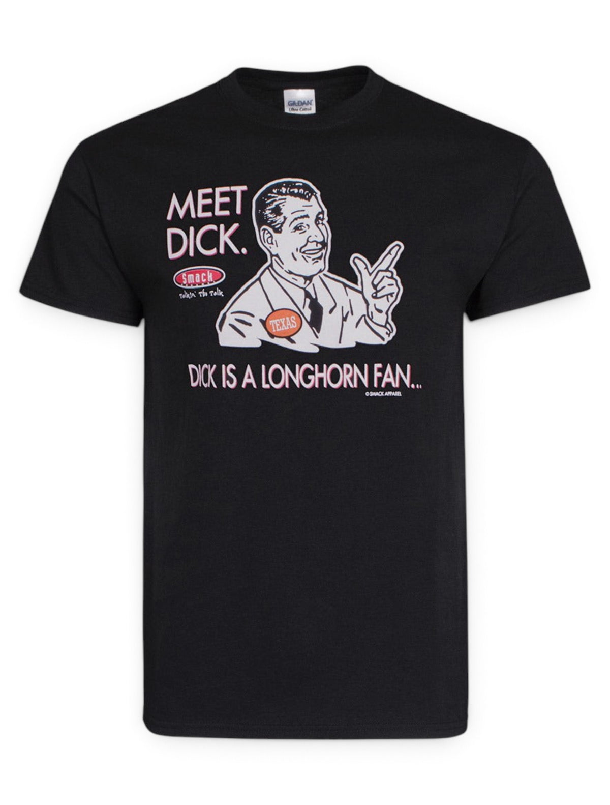 Don't Be A Dick Black T-Shirt - Texas Tech – Front view