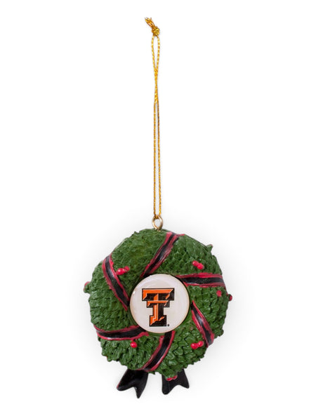 Double T in Christmas Wreath Ornament – Front view