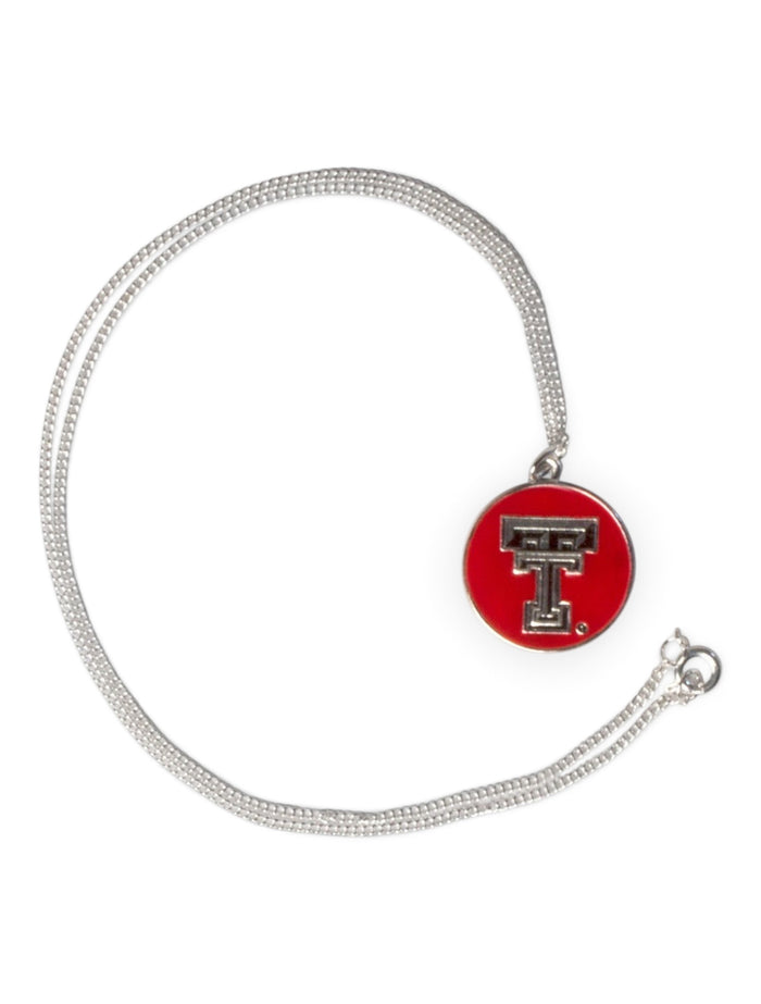 Double T Pendant on Silver Necklace – Front view