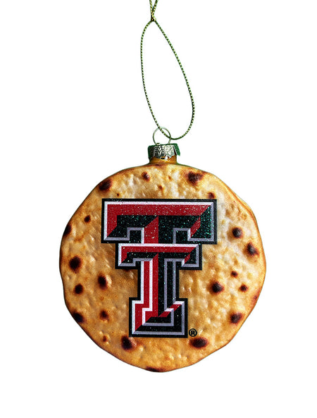 Texas Tech Tortilla Glass Blown Ornament