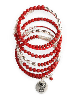 Emerson Street Texas Tech "Mackenzie" Wrap Bracelet – Front view