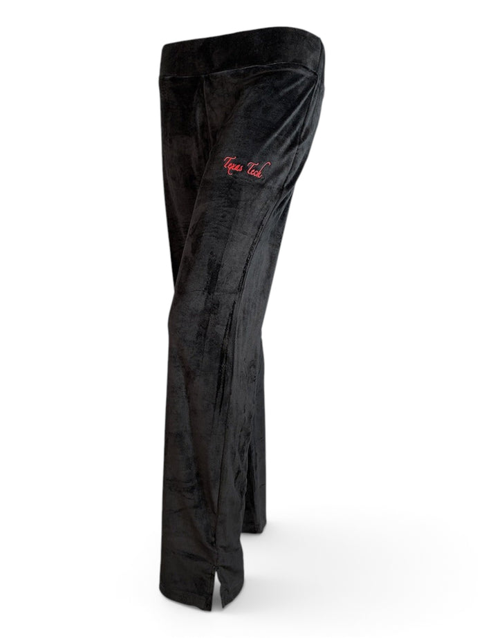 Emerson Street Texas Tech Red Raiders "Eden" Women's Black Velvet Pants – Front view