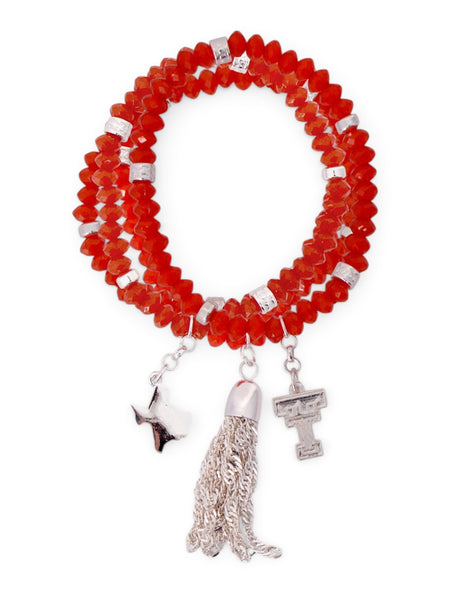 Emerson Street Texas Tech Red Raiders "Shelby" Stretch Bracelet – Front view
