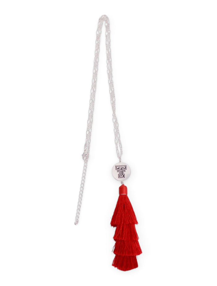 Emerson Street Texas Tech Red Raiders "Tara" Tassle Necklace – Front view