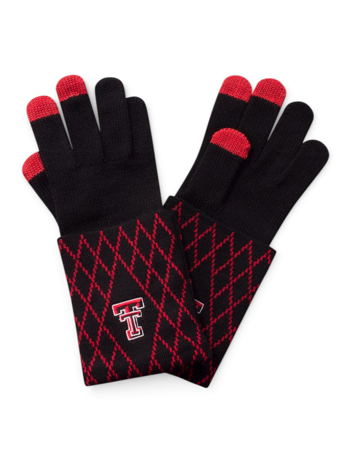 Emerson Street Texas Tech Red Raiders Two-Tone Knit Gloves – Front view