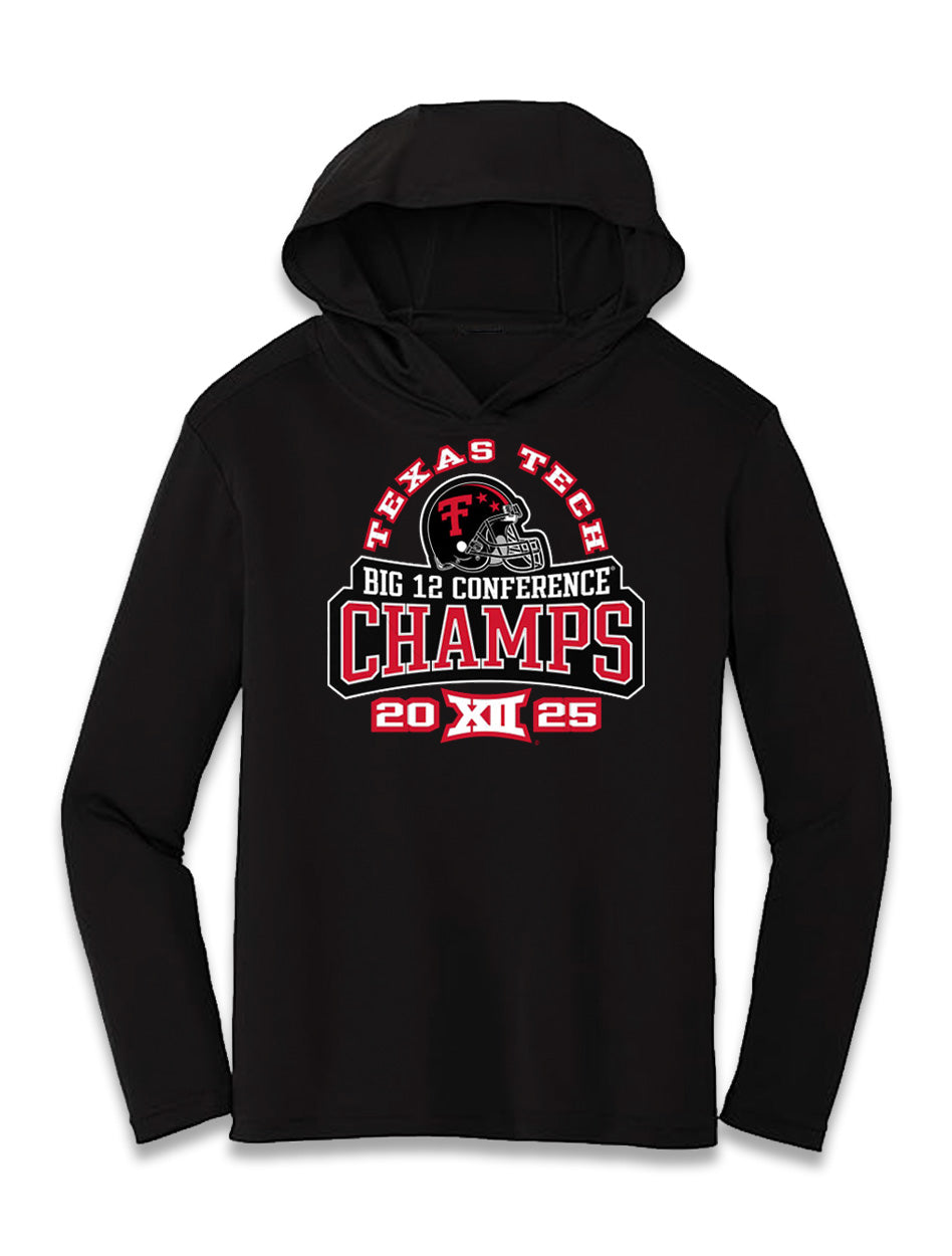 Texas Tech Big 12 CHAMPS - YOUTH Athletic Hood - Fan Fare - BLACK