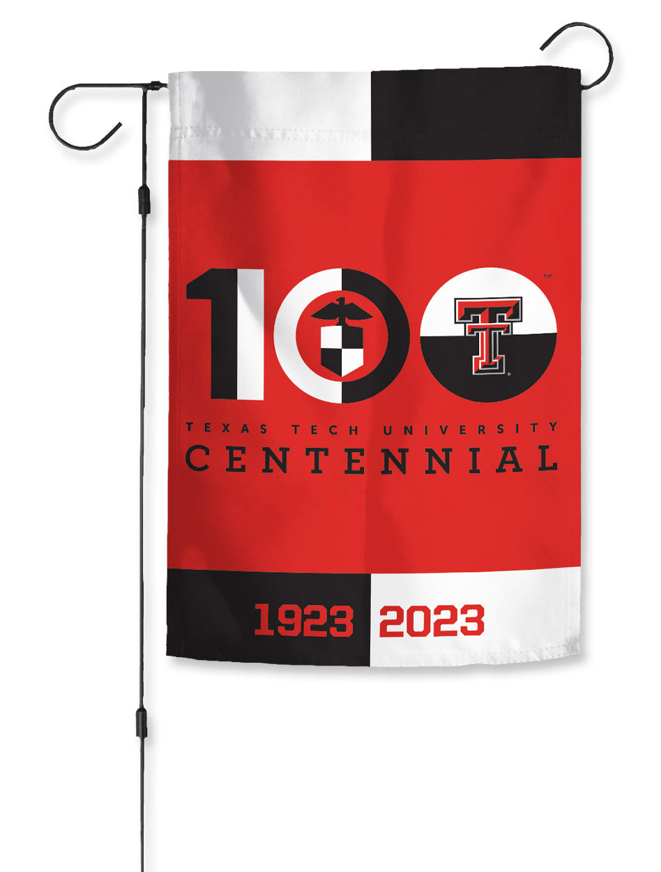 Texas Tech Red Raiders 100 Year Anniversary Garden Flag