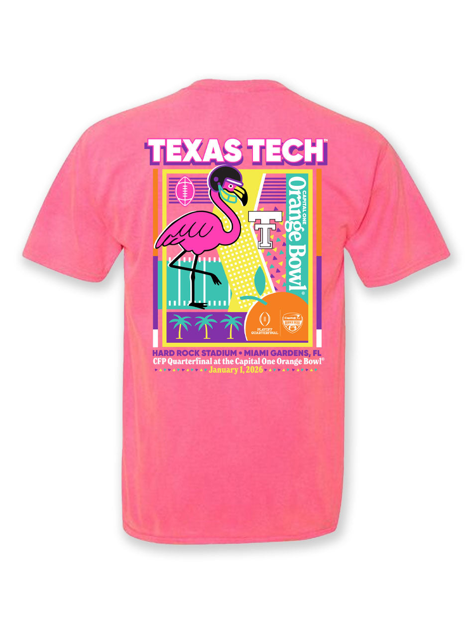 Texas Tech 2025 CFP Orange Bowl - T-Shirt - Mingo Party - PINK
