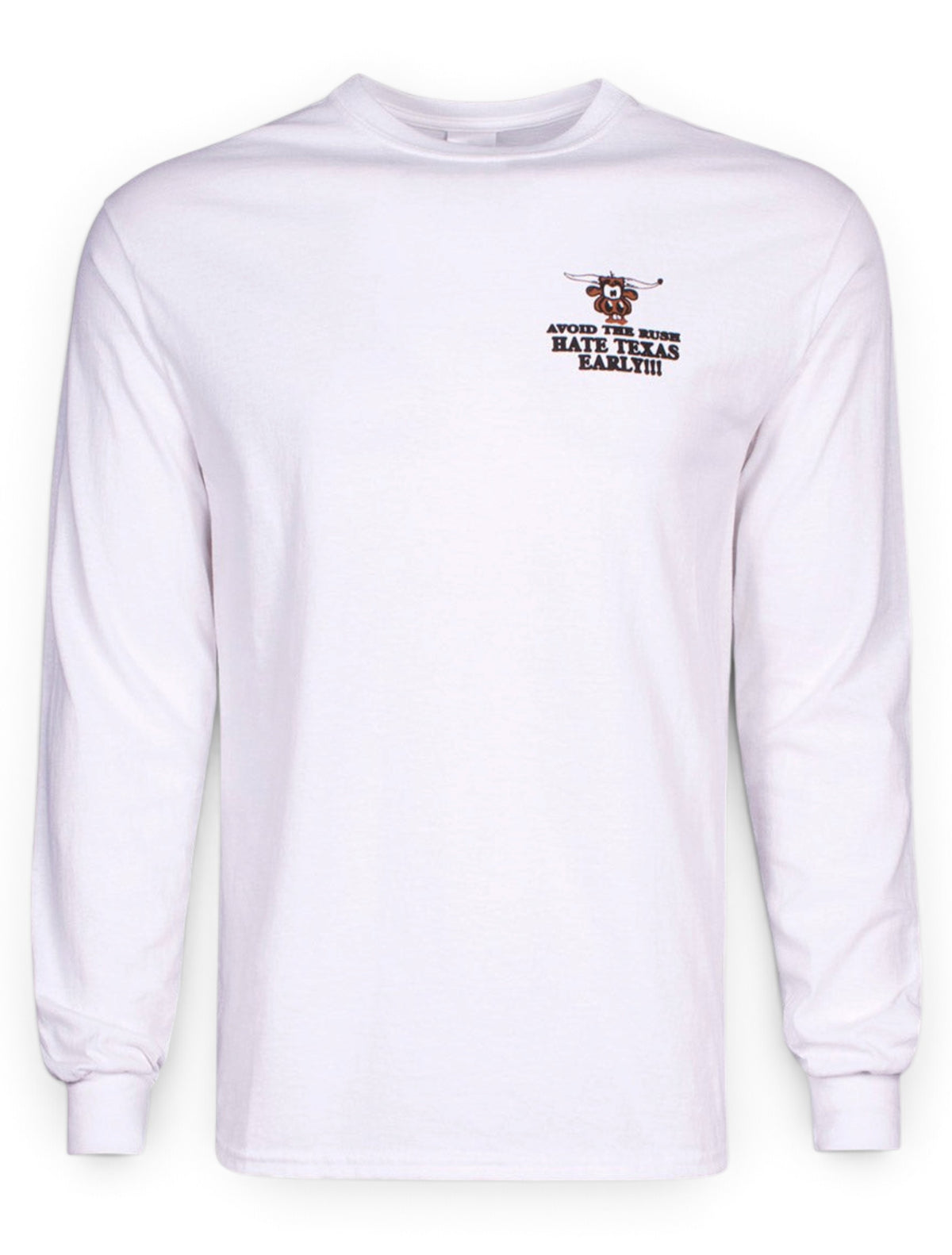 Friends Don't Let Friends Go To Texas White Long Sleeve Shirt - Texas Tech – Back view