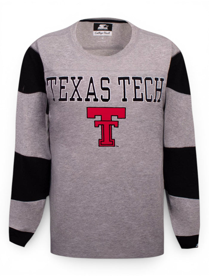 G-III Texas Tech Red Raiders Throw Back Double T "The Victory"  Long Sleeve T-Shirt – Front view