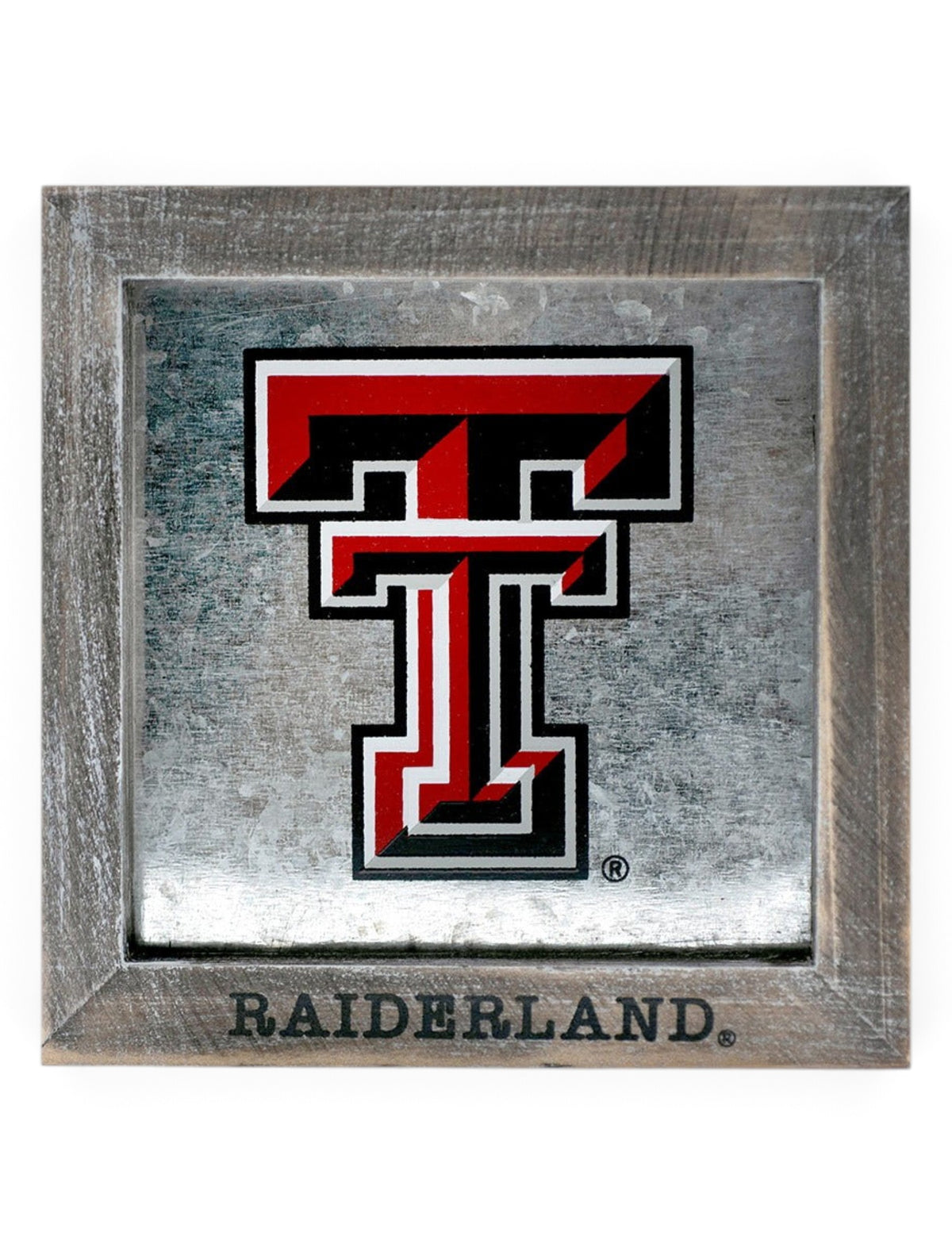 Glory Haus Texas Tech Red Raiders Double T Mirrored Framed Wall Decor – Front view