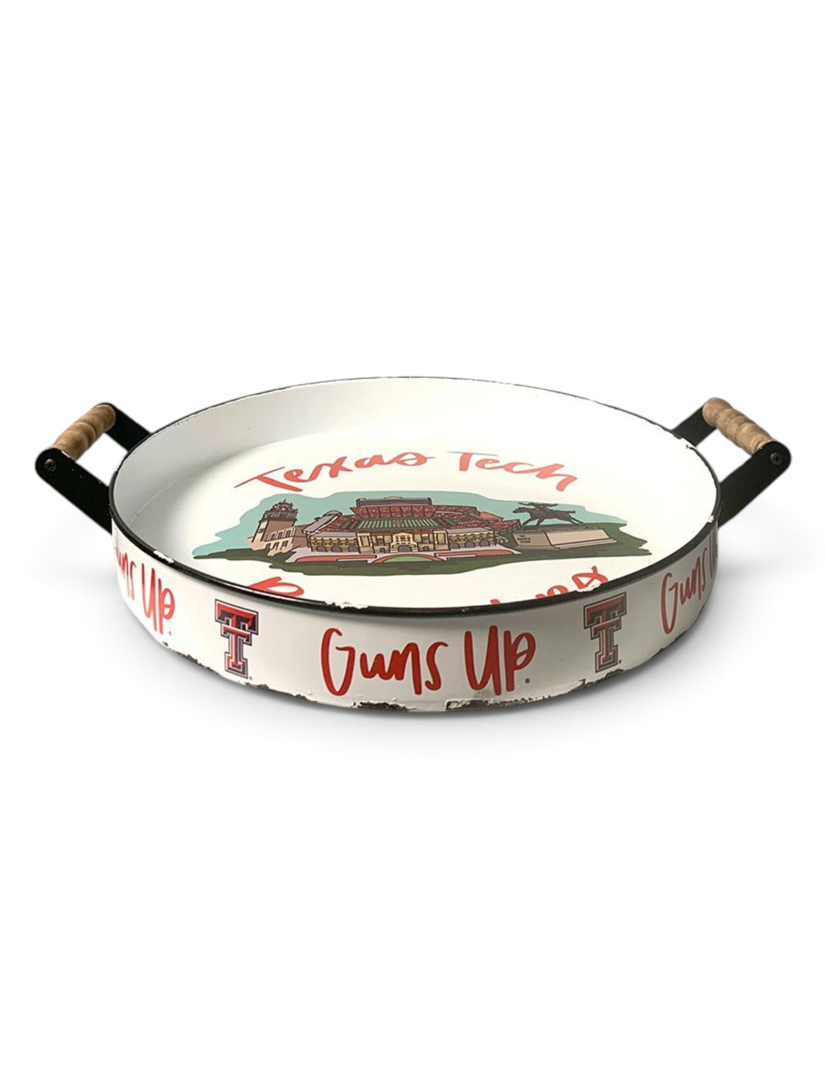 Glory Haus Texas Tech Red Raiders Double T "Stadium Landmark" Enamel Tray – In room