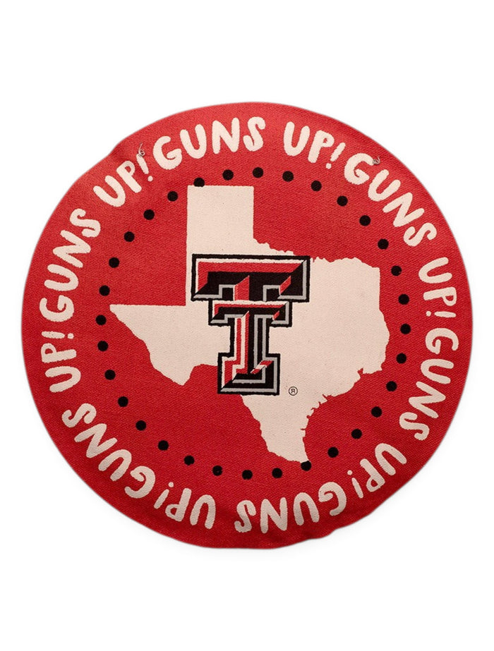 Glory Haus Texas Tech Red Raiders Pride Logo Burlap Wall Decor – Front view