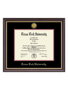 Gold Engraved Medallion Hampshire Diploma Frame C3 – Front view