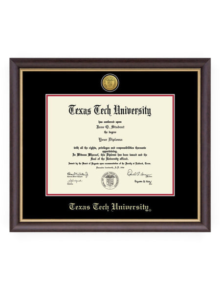 Gold Engraved Medallion Hampshire Diploma Frame C3 – Front view