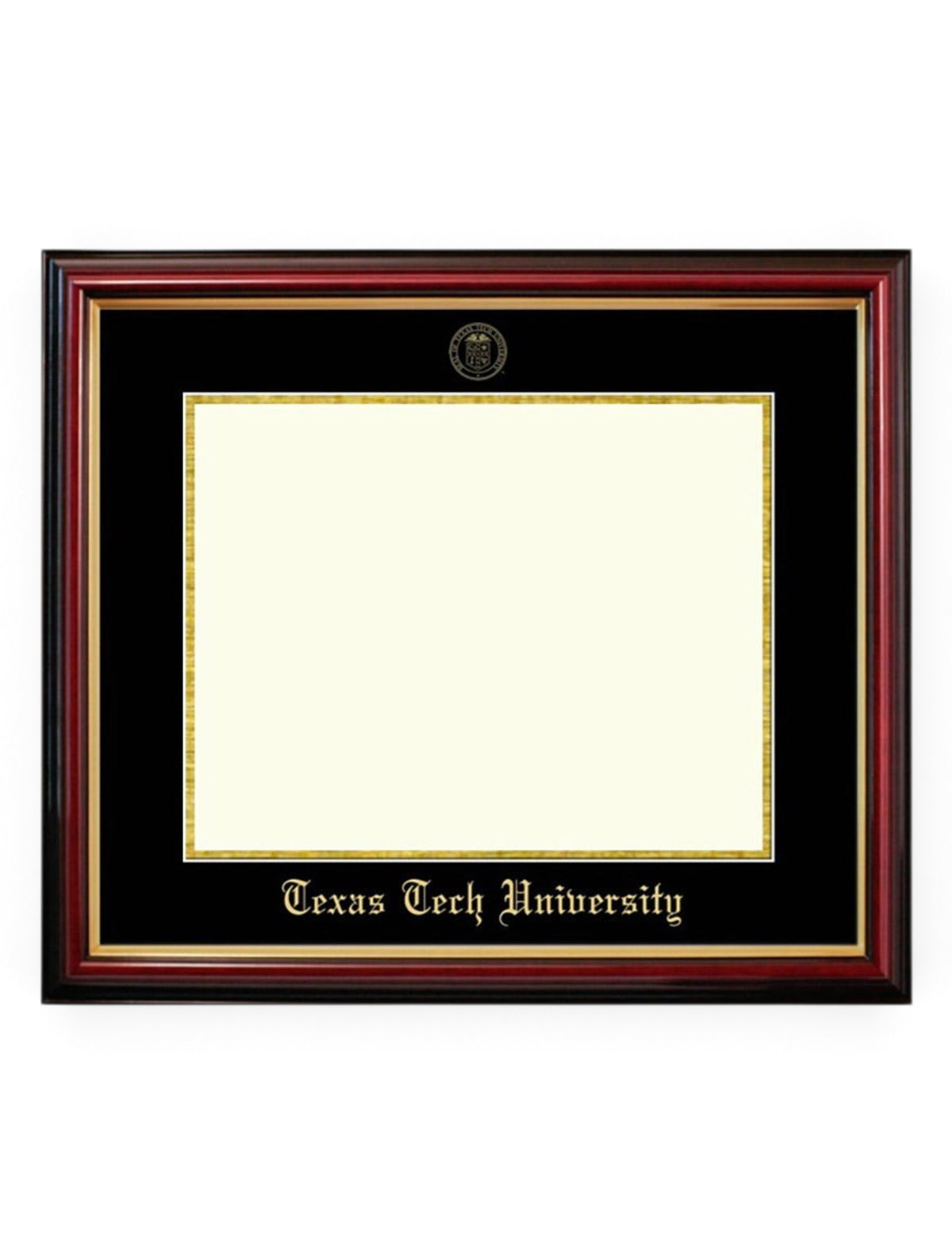 Gold Foil Seal Petite Mahogany Diploma Frame U4 – Front view