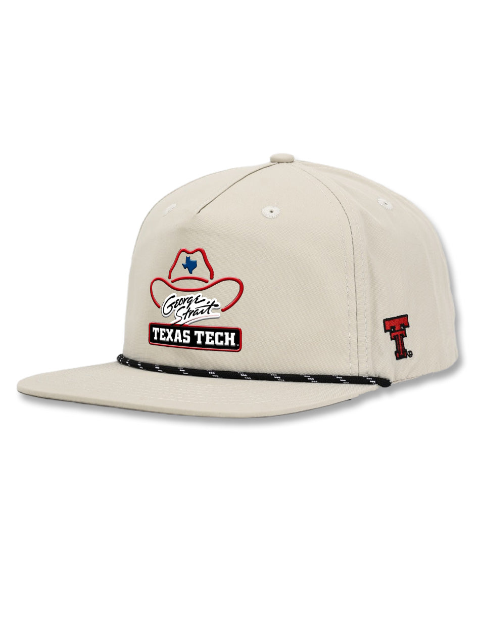 George Strait x Texas Tech Official Concert Khaki Snapback Cap – Red ...