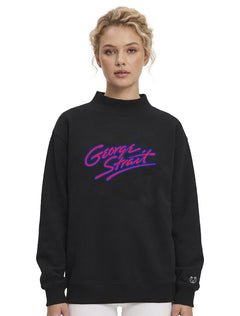 Official George Strait x Dark Horse Mock Neck Black Sweatshirt