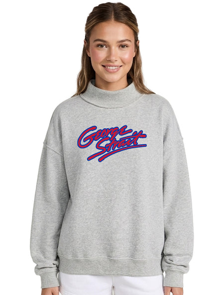 Official George Strait x Dark Horse Mock Neck Grey Sweatshirt