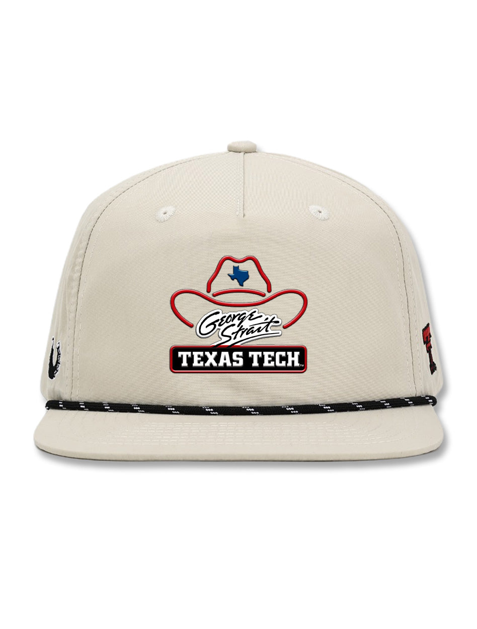 George Strait x Texas Tech Official Concert Khaki Snapback Cap – Red ...