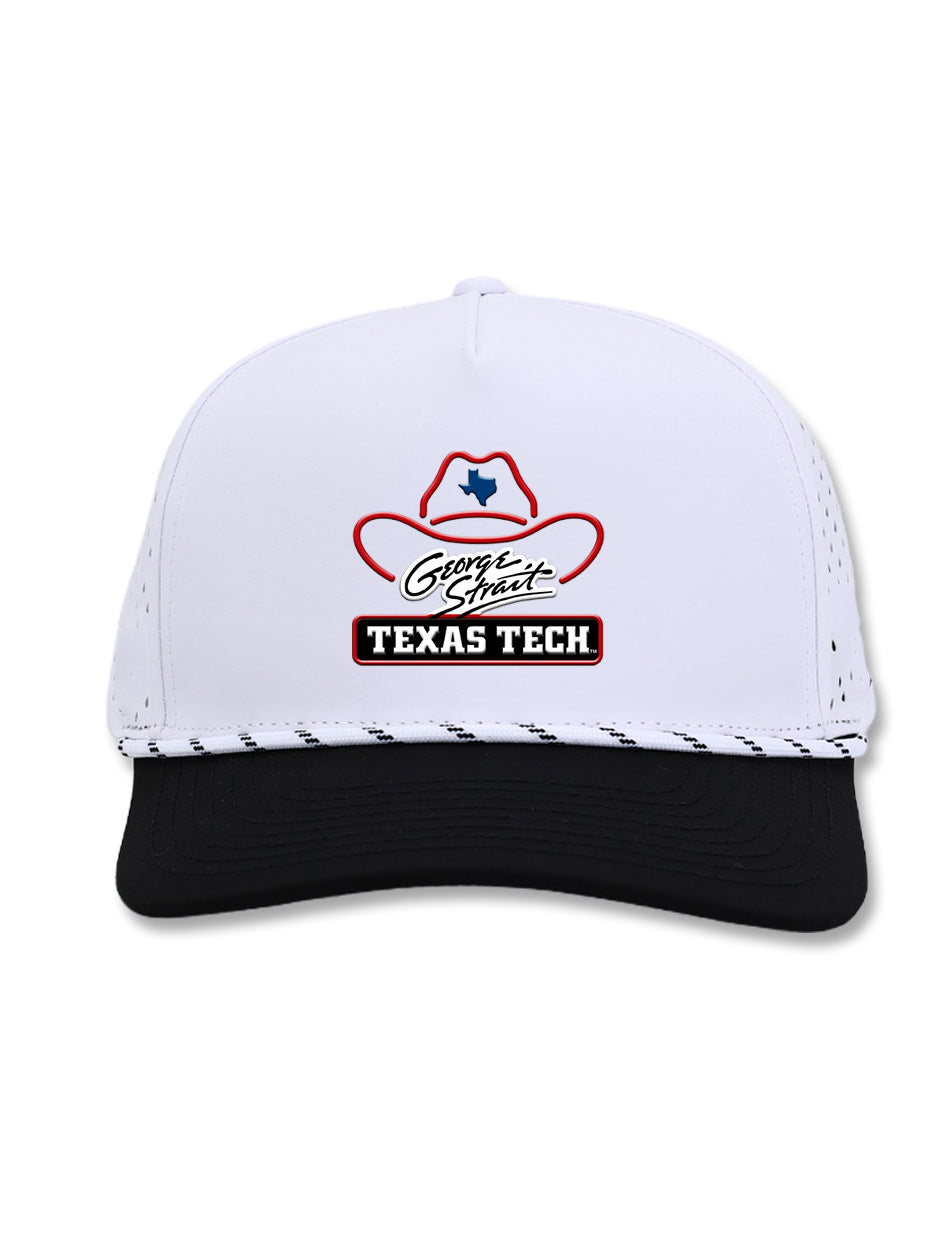 George Strait x Texas Tech Official Concert White Snapback Cap