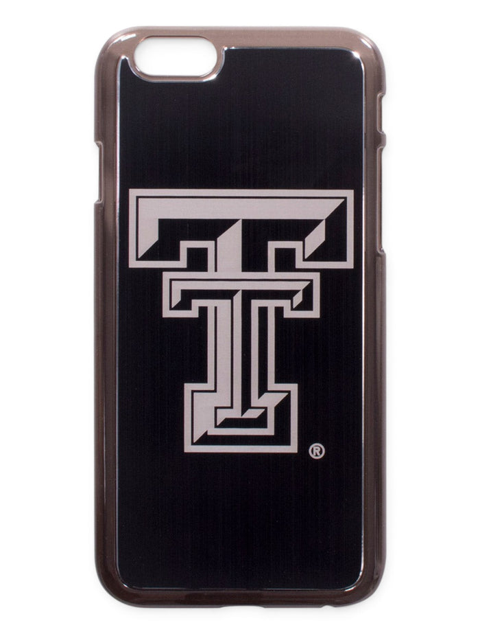 Guard Dog Texas Tech Double T on Black Aluminum Cell Phone Case – Front view