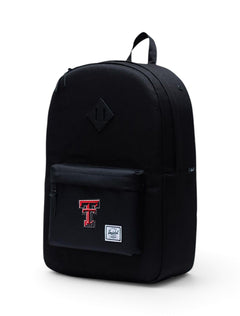 Herschel Texas Tech Red Raiders "Dark Grid" Black Backpack – Back view