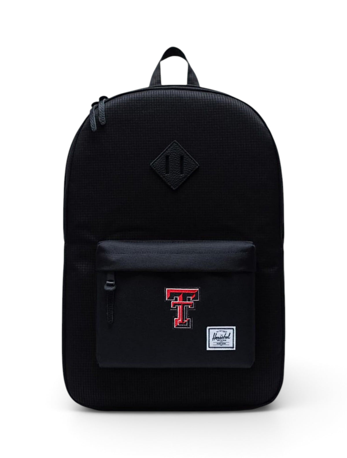 Herschel Texas Tech Red Raiders "Dark Grid" Black Backpack – Front view