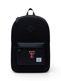 Herschel Texas Tech Red Raiders "Dark Grid" Black Backpack – Front view