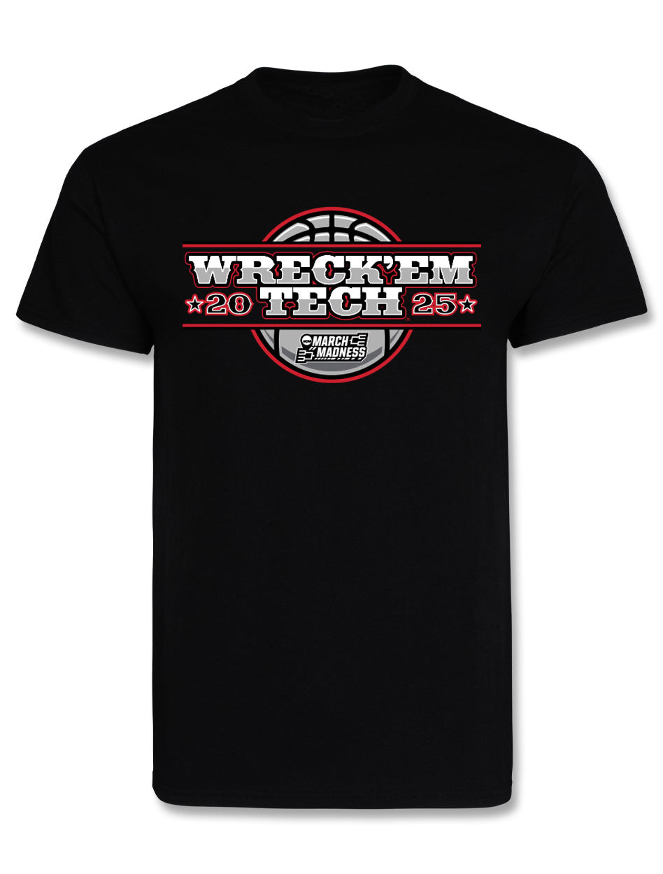 Texas Tech Basketball 2025 "Coming to Take It" NCAA Tournament Black T-Shirt