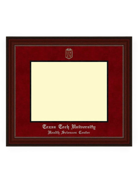 HSC Silver Embossed Cherry Bead Red Suede Diploma Frame T9 – Front view