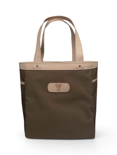 Jon Hart Texas Tech Red Raiders Design Left Bank Tote – Khaki front view
