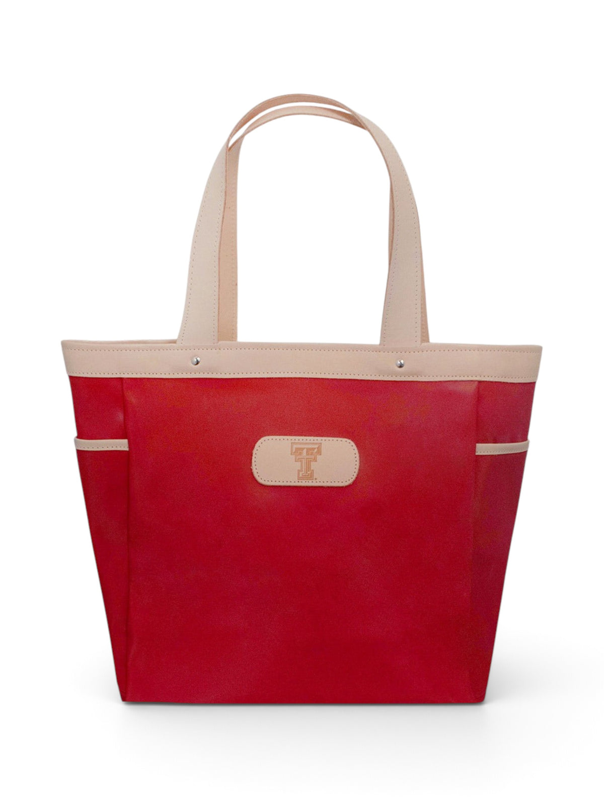 Jon Hart Texas Tech Red Raiders Design Left Bank Tote – Red front view