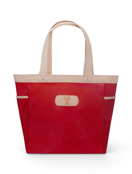 Jon Hart Texas Tech Red Raiders Design Left Bank Tote – Red front view