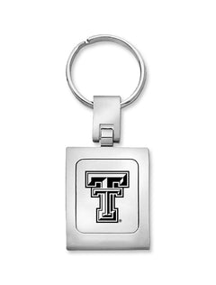 Texas Tech Double T Square Trillium Key Chain