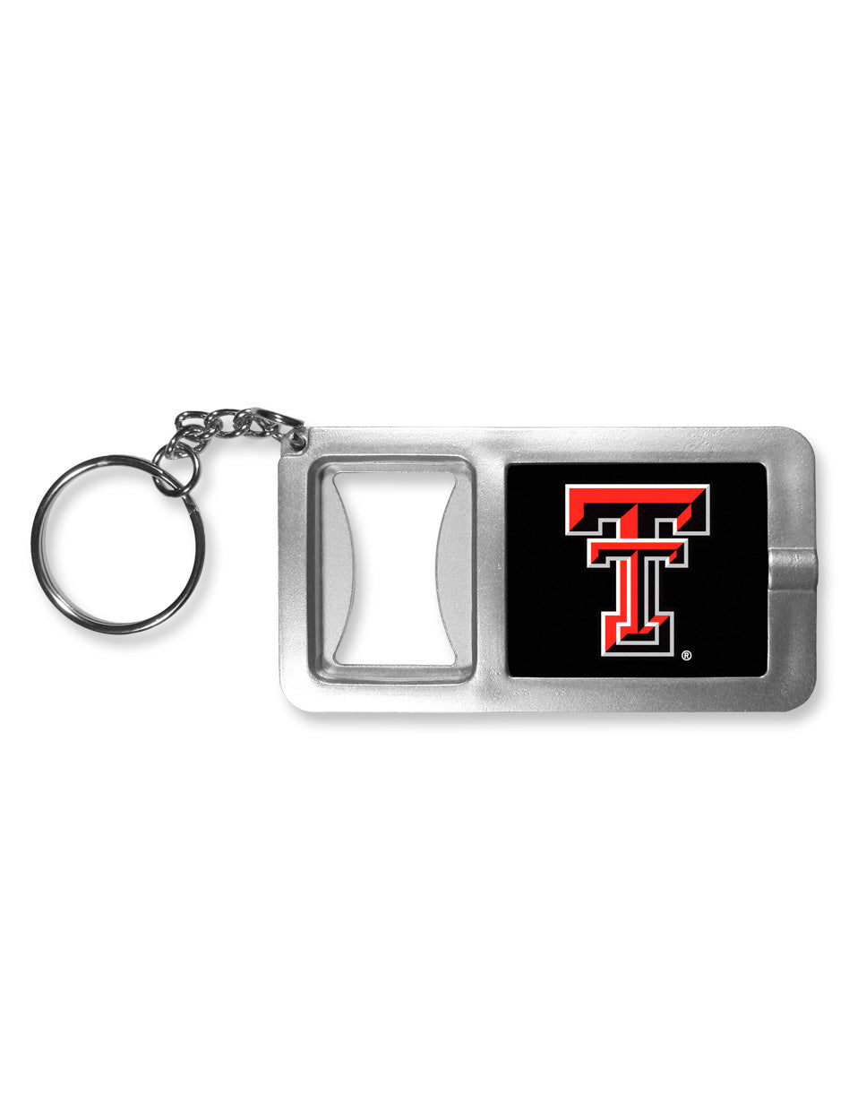 Texas Tech Double T Bottle Opener with Light Keychain