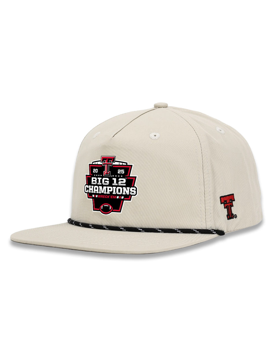 Texas Tech Big 12 CHAMPS - Dark Horse HAT- Khaki