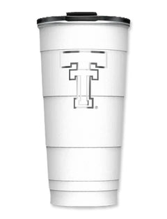 Texas Tech Pirani "Throwback" White 26oz Party Cup Tumbler
