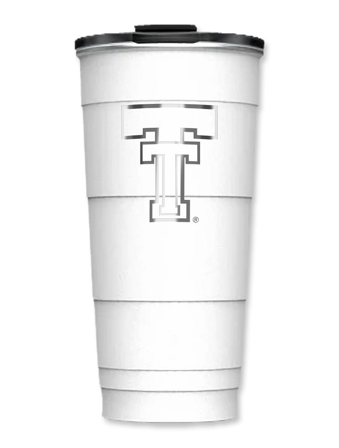 Texas Tech Pirani "Throwback" White 26oz Party Cup Tumbler